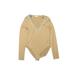 H&M Bodysuit: Tan Tops - Women's Size Medium