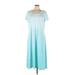 H By Halston Casual Dress: Blue Dresses - Women's Size Large