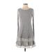 Theory Casual Dress - DropWaist: Gray Marled Dresses - Women's Size Small