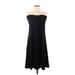 Ann Taylor LOFT Casual Dress - Midi: Black Solid Dresses - Women's Size Medium