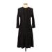 NANETTE Nanette Lepore Casual Dress - Sweater Dress: Black Marled Dresses - Women's Size Large