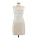 Sandra Darren Casual Dress - Sheath: Ivory Damask Dresses - Women's Size 6