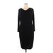 Boden Casual Dress - Sweater Dress: Black Polka Dots Dresses - Women's Size 16