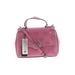 Karl Lagerfeld Paris Leather Satchel: Pebbled Pink Print Bags