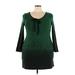 Aryeh Casual Dress - Sweater Dress: Green Dresses - Women's Size 3X