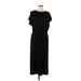H&M L.O.G.G. Casual Dress - Popover: Black Solid Dresses - Women's Size Large