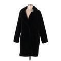 MICHAEL Michael Kors Coat: Knee Length Black Print Jackets & Outerwear - Women's Size Medium