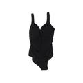 Lands' End One Piece Swimsuit: Black Swimwear - Women's Size 10