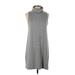 Leith Casual Dress - Shift: Gray Solid Dresses - Women's Size Large