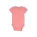 Carter's Short Sleeve Onesie: Pink Polka Dots Bottoms - Size 3 Month