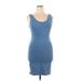Feathers Casual Dress - Bodycon: Blue Dresses - Women's Size X-Large