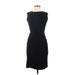 Zac Posen Casual Dress - Party High Neck Sleeveless: Black Solid Dresses - Women's Size 6