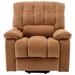 Recliner Chair Sofa, Faux Leather Manual Reclining, Home Seating Seats Movie Theater Chairs, Sturdy Frame & Metal Footrest,Brown