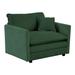 Chenille 2 Set Single Seat Sofa, Read Armchair, 1+1 Seat,Light Green - 1+1 Seat