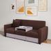 Multipurpose Chenille 3 Seat Sofa with Coffee Table, Drawers, and Storage Space, 77.9"