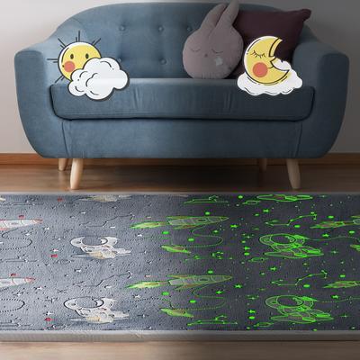 Glowing in Dark Area Rug, Memory Foam Soft Padded Baby Play Mats with Non-Slip Bottom