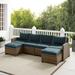 Crosley Bradenton 4Pc Outdoor Wicker Sectional Set - 70.5"d x 105.5"w x 32.5"h