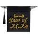 Graduation Card Box 2024 Graduation Cap Decorations Congrats Grad Card Box Holder Black Gold Class