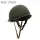 M1 Green Helmet Replica Adjustable with Net/Canvas Chin Strap Tactical Paintball Gear Steel Helmet