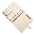 Loose- Leaf Folder Padfolio Folder Document Case Organizer A4 PU Zippered Closure With Business Card