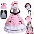 Black Butler Ciel Anime Cosplay Costume Robe Femme Perruque Haute Qualité Carnaval