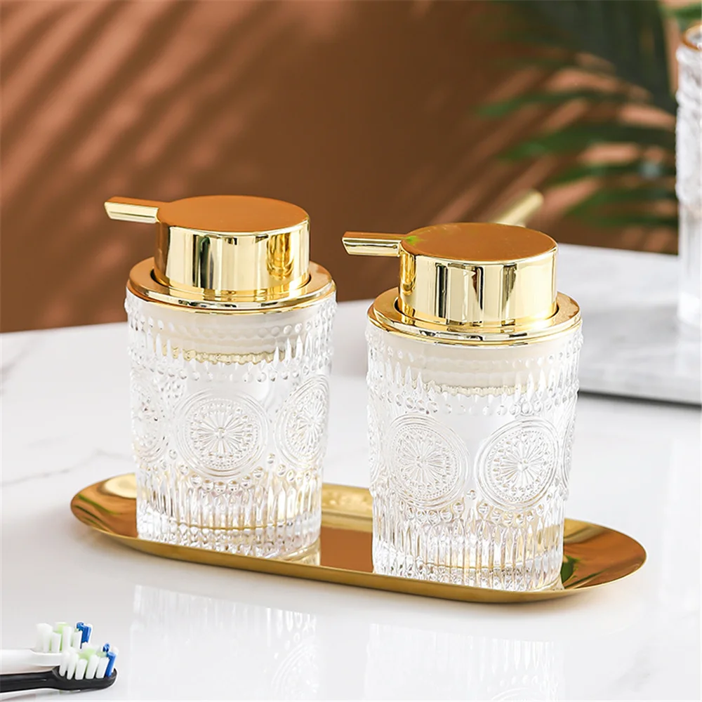 300 ml/400 ml Badezimmer Glas Seifenspender Mousse Schaum Leere Nachfüllung Unterabfüllung Handdesinfektionsmittel Duschgel Shampoo Schäumende Flasche