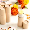 5Pcs/lot Kraft Paper Push Up Lipstick Tubes Biodegradable Cardboard Cosmetic Cylindrical Packaging
