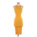 Zara Casual Dress - Bodycon: Yellow Dresses - Women's Size Small