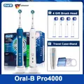 Oral-B Electric Toothbrush Pro4000 3D Cross Action Clean 4 Mode Smart Timer Visible Pressure Sensor