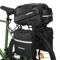 Bike Rear Seat Bag Bicycle Rack Trunk Bag Waterproof Bike Carrier Backseat Bag with Side Bag Cycling