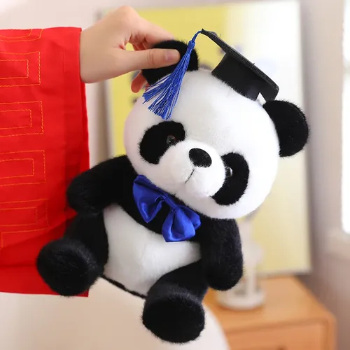 26cm neue Arzt Panda Plüschtiere Kawaii Panda Bären mit Doktor Hut Plüsch puppe Stofftier Spielzeug