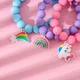 Makersland-Bracelet à Main en Forme de Cœur et Étoile pour Enfant Bijoux de Princesse Mignon Vente