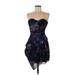 Guess Cocktail Dress - Party: Blue Floral Dresses - Women's Size 4