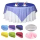 Nappe ronde carrée en organza couverture de table pour hôtel mariage banquet fête événement en