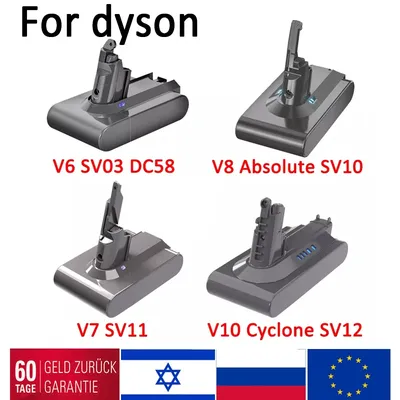 Batterie d'aspirateur aste pour Dyson 6000mAh DC58 batterie pour Sony Cel V6 V7 V8 V10 SV10