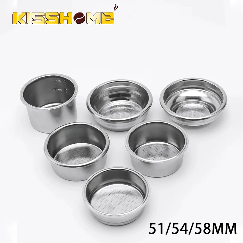 Kaffeefilterkorb 51 mm 54 mm 58 mm druckloser Ersatz für Delonghi Breville E61 Siebträger Espressomaschine Zubehör
