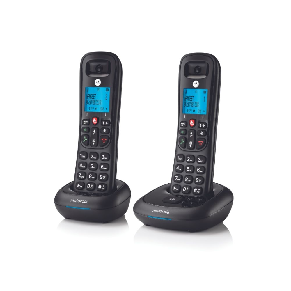 Motorola C4201 Schnurtelefon + DECT-Mobilteil, Notruf, Rufweiterleitung, 50 Kontakte, Freisprechen