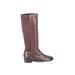 Cole Haan Boots: Riding Boots Chunky Heel Boho Chic Brown Print Shoes - Women's Size 8 1/2 - Closed Toe