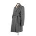 Motherhood Coat: Knee Length Gray Jackets & Outerwear - Women's Size Small Maternity