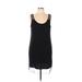 Nicole Casual Dress - Mini Scoop Neck Sleeveless: Black Print Dresses - Women's Size 12