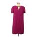 Trina Turk Casual Dress - Shift: Pink Solid Dresses - New - Women's Size Medium