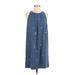 BCBGMAXAZRIA Casual Dress - Shift: Blue Stars Dresses - Women's Size 2X-Small