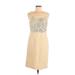 Anthropologie Casual Dress - Party Scoop Neck Sleeveless: Ivory Print Dresses - Women's Size 8