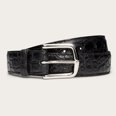 Tecovas Men's Alligator Belt, Midnight, Size 34