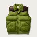 Tecovas Men's Western Puffer Vest, Wasabi, Duck-Down Insulated, Size Small