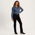 Tecovas Women's High-Rise Straight Jeans, Black, Denim, 32