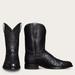 Tecovas Men's The Duke Roper Boots, Round Toe, 10" Shaft, Midnight, Ostrich, 1.125" Heel, 11.5 D