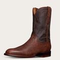 Tecovas Men's The Wade Roper Boots, Round Toe, Russet, Smooth Ostrich, 1.125" Heel, 10.5 EE