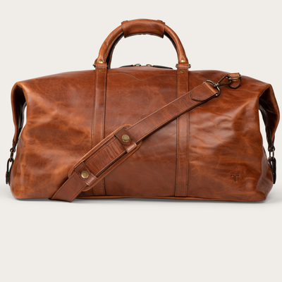 Tecovas Men's Bartlett Large Weekender Bag, Cognac, Cowhide