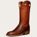 Tecovas Men's The Prescott Boots, Round Toe, 13.5" Shaft, Burnt Orange, Bison, 2" Heel, 11.5 EE